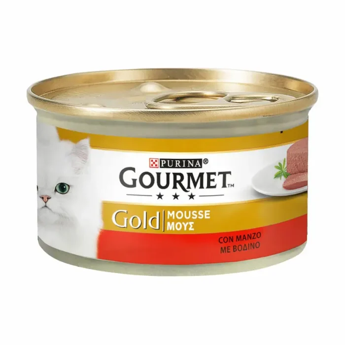 کنسرو گربه گورمت با طعم گوشت_ Gourmet Gold Pate With Beef