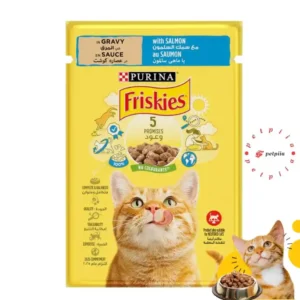 خرید پوچ گربه فریسکیز با طعم سالمون_Friskies Salmon sachet 85g