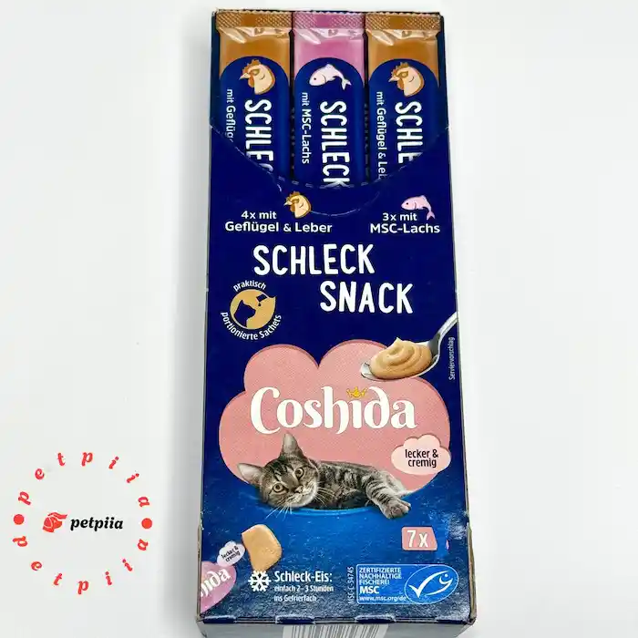 coshida-cat-ice-cream-chicken-liver-salmon-7-pack خرید بستنی گربه کوشیدا با طعم مرغ، جگر و ماهی سالمون - بسته ۷ عددی