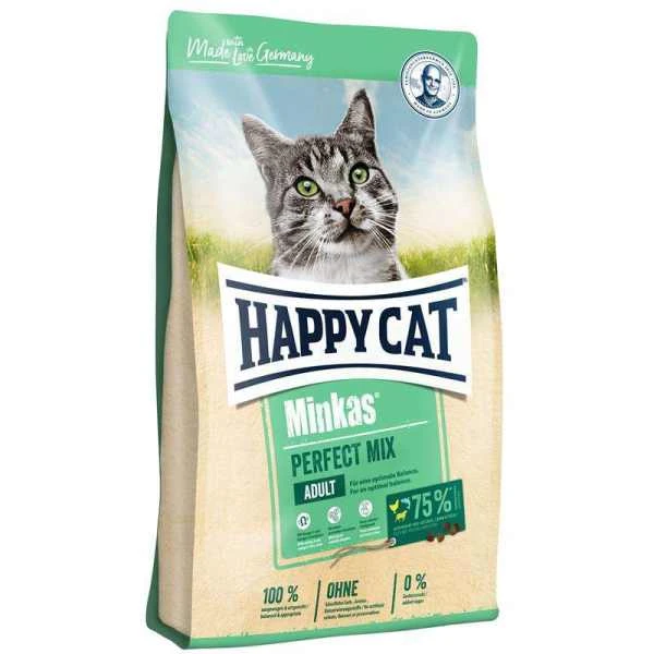 happy-cat-minkas-adult-dry-food-chicken-fish-lamb-1 غذای خشک گربه بالغ هپی کت مینکاس با ترکیب مرغ، ماهی و بره – فلهای