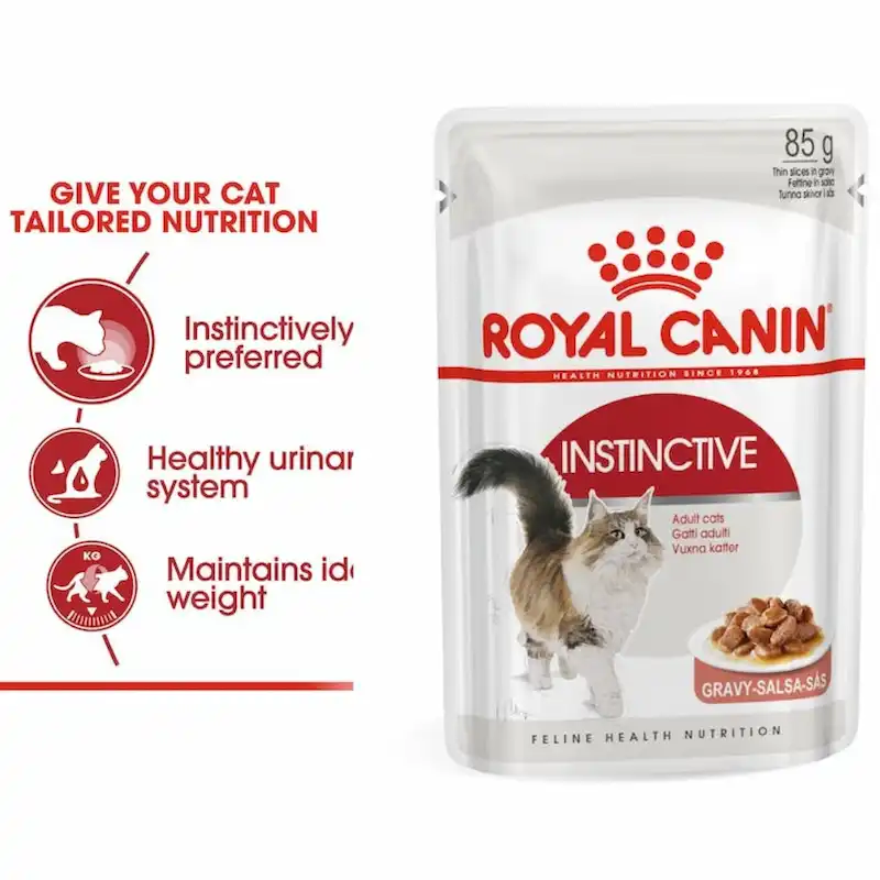 پوچ گربه رویال کنین مدل Instinctive in Gravy وزن 85 گرم