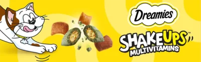 تشویقی مولتی ویتامین گربه دریمیز با طعم مرغ، اردک و کت نیپ – ۵۵ گرم 1 Dreamies multivitamin cat treats chicken duck catnip 55g 1 تشویقی مولتی ویتامین گربه دریمیز با طعم مرغ، اردک و کت نیپ – ۵۵ گرم