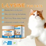 پودر ال-لیزین گربه اویمال – تقویت سیستم ایمنی با طعم ماهی، 120 گرم