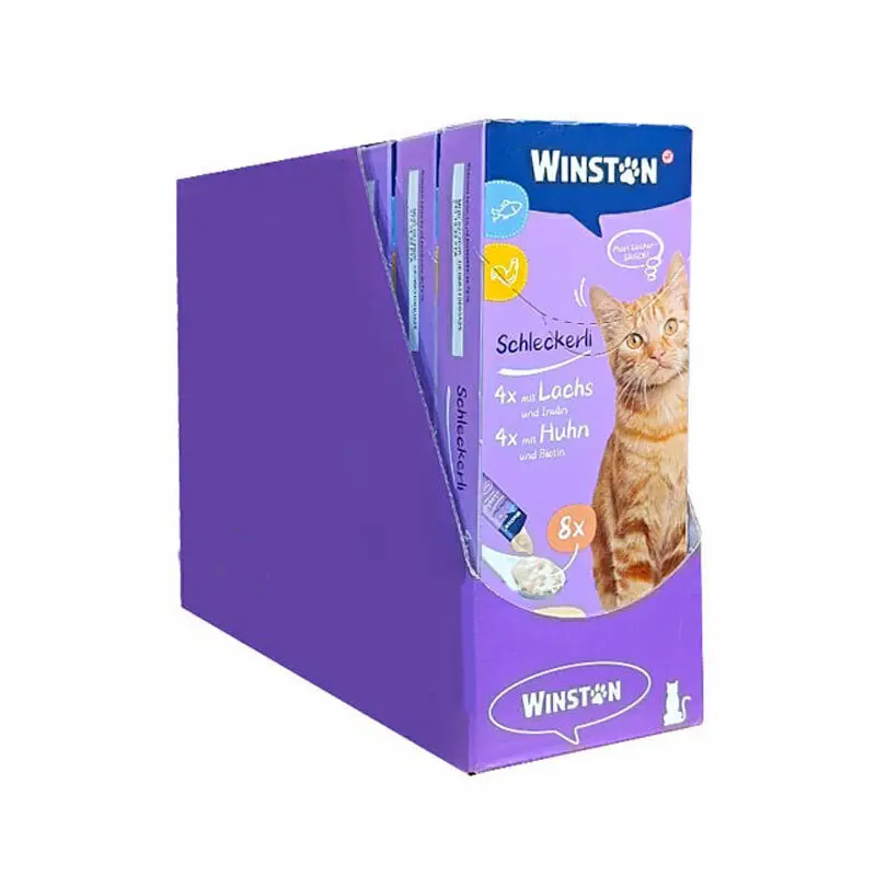 winston-cat-treat-chicken-salmon-72-pack بستنی گربه وینستون با طعم مرغ و سالمون – پک کامل ۹ بسته ۷۲ عددی - Image 1