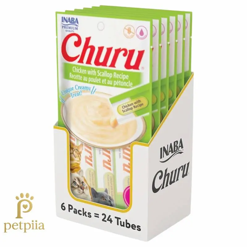 بستنی گربه اینابا چورو طعم مرغ و صدف دریایی – بسته ۲۴ عددی