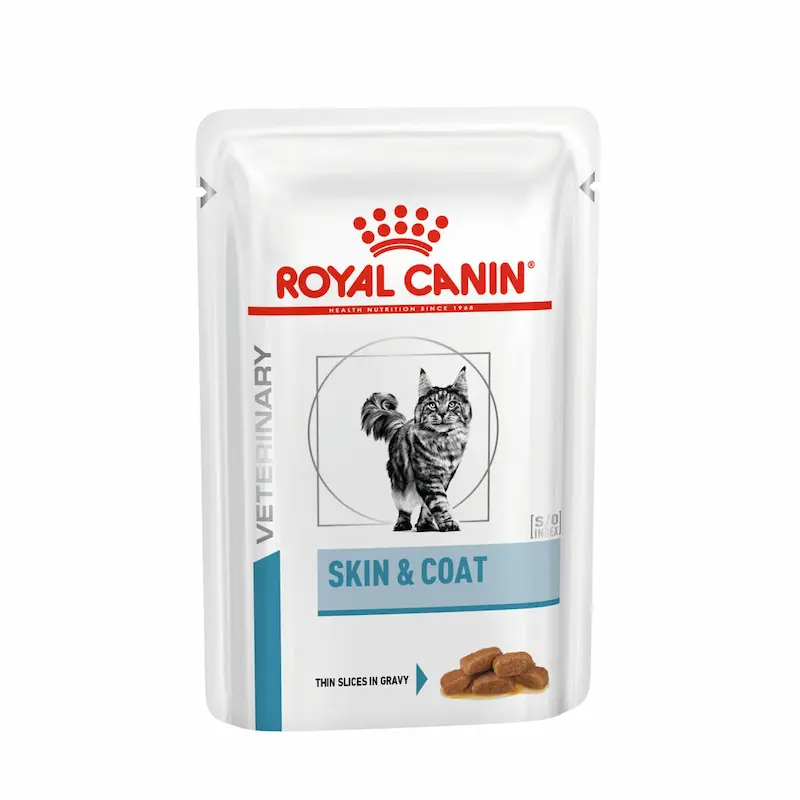 پوچ رویال کنین گربه 85 گرم (s/o) skin and coat