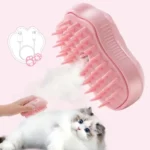 برس بخار و ماساژ شارژی گربه با طراحی پنجه، مناسب برای شانه کردن و تمیز کردن موهای حیوانات خانگی