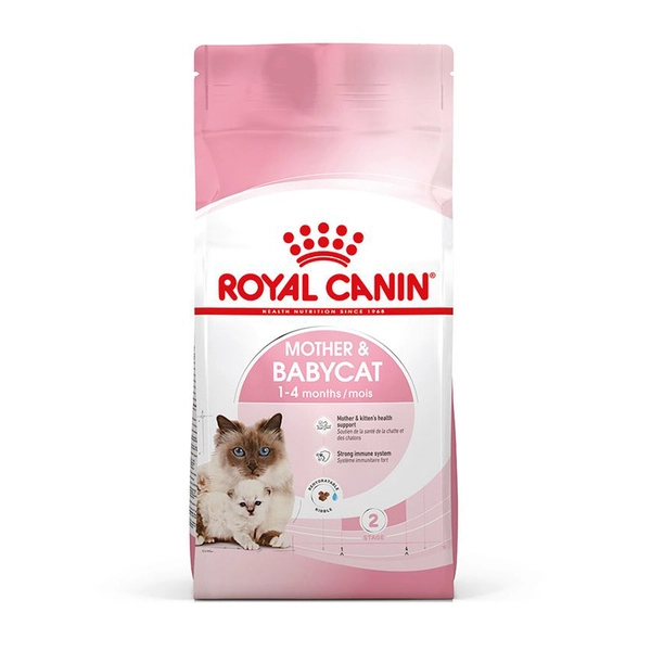غذای خشک گربه Royal Canin Mother & Babycat 2kg – ویژه مادر و بچه‌گربه (اصل فرانسه)