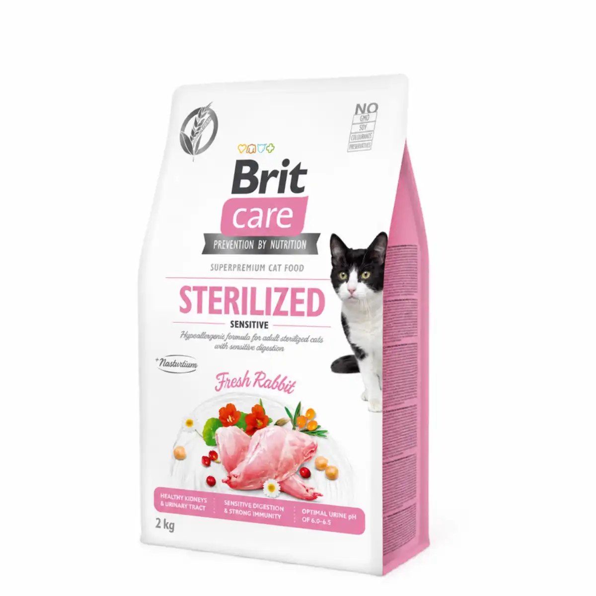 غذای خشک گربه عقیم‌شده هایپوآلرژنیک بریت کر مدل Sterilized Sensitive با طعم خرگوش ۲ کیلوگرم